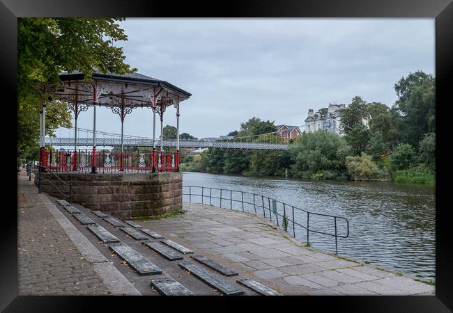 Bandstand on the side of River Dee Framed Print by Jason Wells