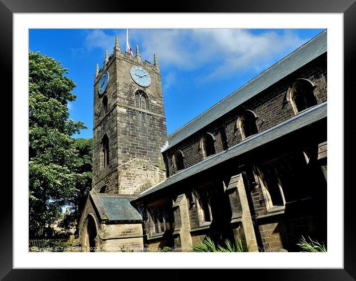 Haworth Church West Yorkshire Framed Mounted Print by Tom Curtis