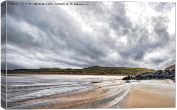 Tolsta Beach Lewis & Harris Canvas Print by Andy Anderson