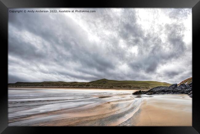 Tolsta Beach Lewis & Harris Framed Print by Andy Anderson