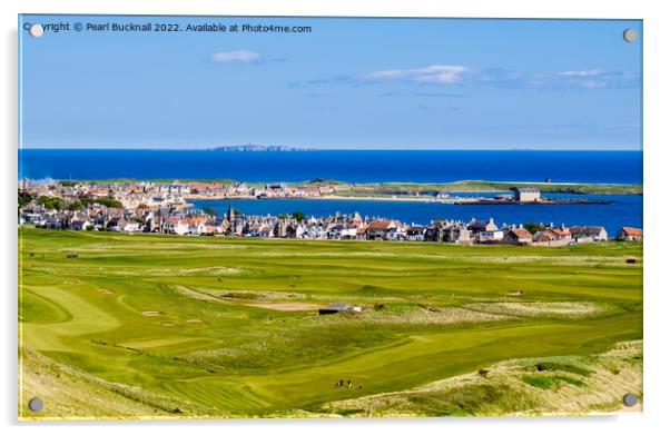 View Across Earlsferry Golf Course Fife Scotland Acrylic by Pearl Bucknall