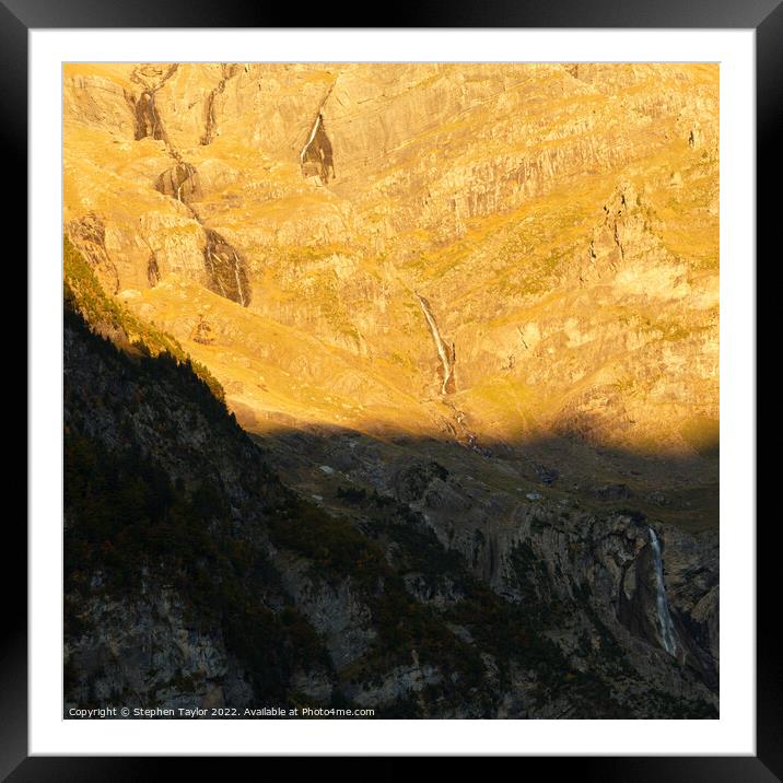 Valle de Pineta Framed Mounted Print by Stephen Taylor