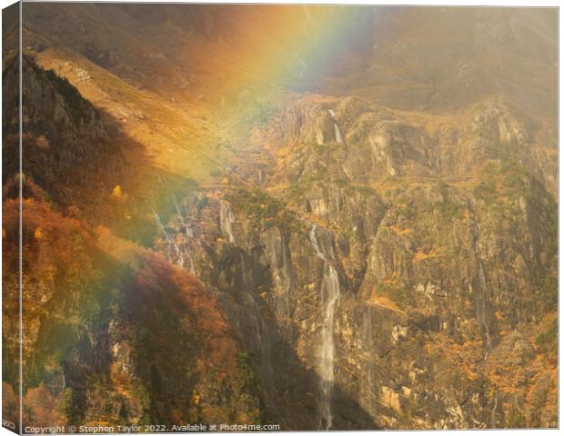 Pineta Valley Rainbow Canvas Print by Stephen Taylor