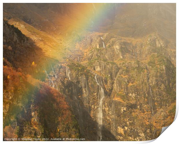 Pineta Valley Rainbow Print by Stephen Taylor