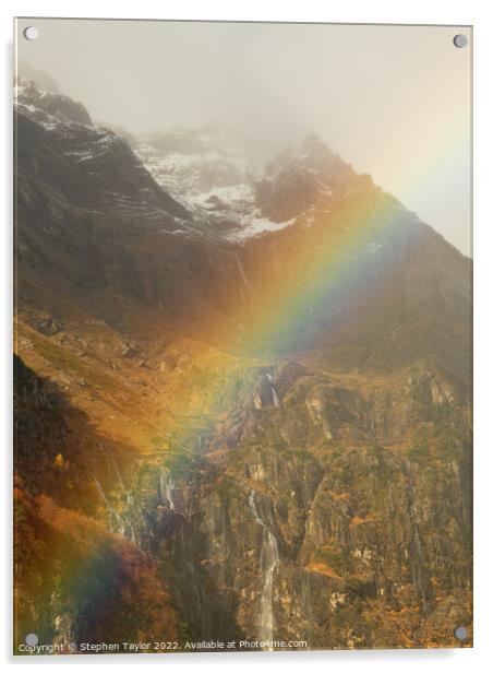 Pineta Valley Rainbow Acrylic by Stephen Taylor