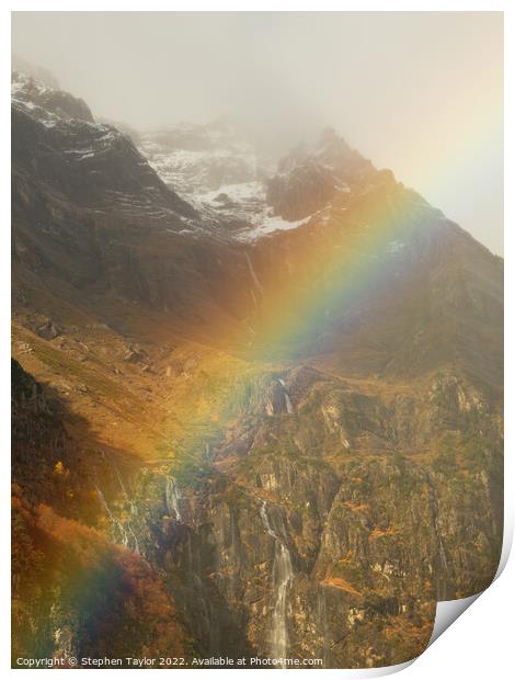 Pineta Valley Rainbow Print by Stephen Taylor