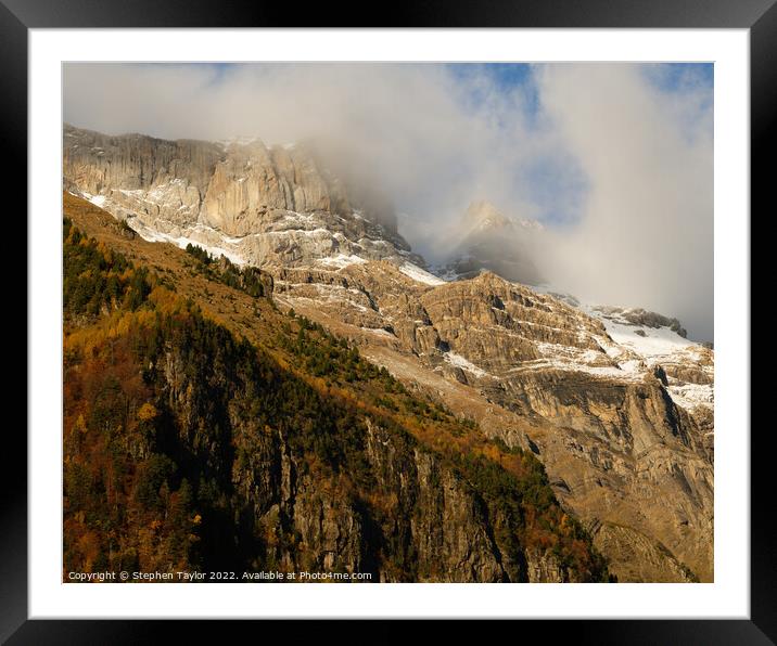 Monte Perdido Framed Mounted Print by Stephen Taylor