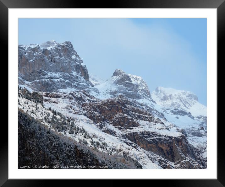 Monte Perdido Framed Mounted Print by Stephen Taylor