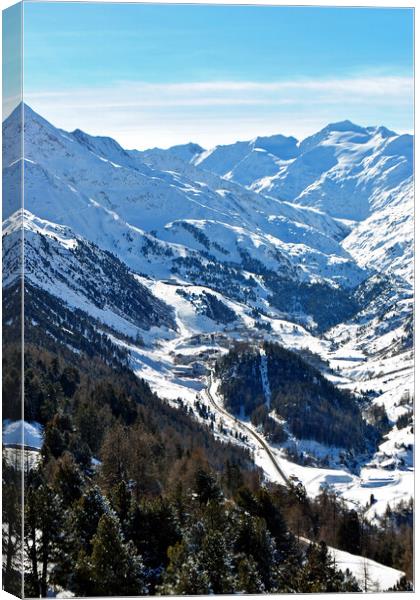 Obergurgl Hochgurgl Tirol Austrian Alps Austria Canvas Print by Andy Evans Photos