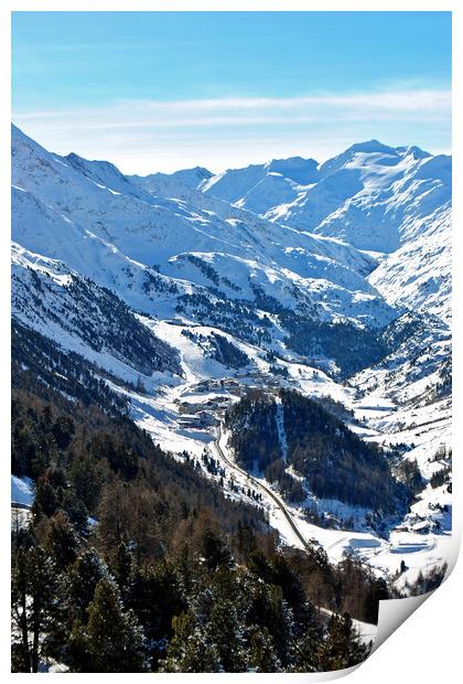 Obergurgl Hochgurgl Tirol Austrian Alps Austria Print by Andy Evans Photos
