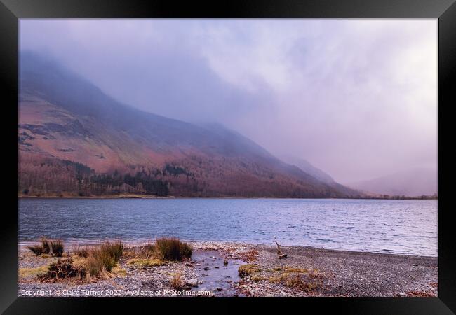 Buttermere lake (faded) Framed Print by Claire Turner