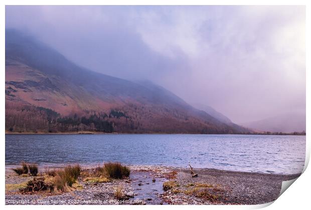 Buttermere lake (faded) Print by Claire Turner