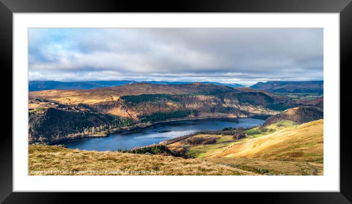 View from Helvellyn Framed Mounted Print by Claire Turner