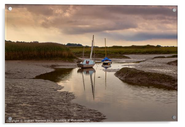 Brancaster Staithe, Norfolk before the storm Acrylic by Graham Prentice