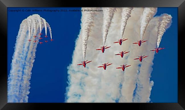 The Red Arrows Farnborough 2014 - 2 Framed Print by Colin Williams Photography
