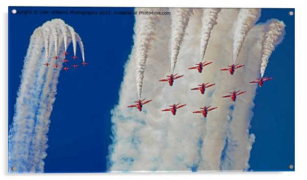 The Red Arrows Farnborough 2014 - 2 Acrylic by Colin Williams Photography