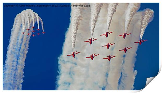 The Red Arrows Farnborough 2014 - 2 Print by Colin Williams Photography