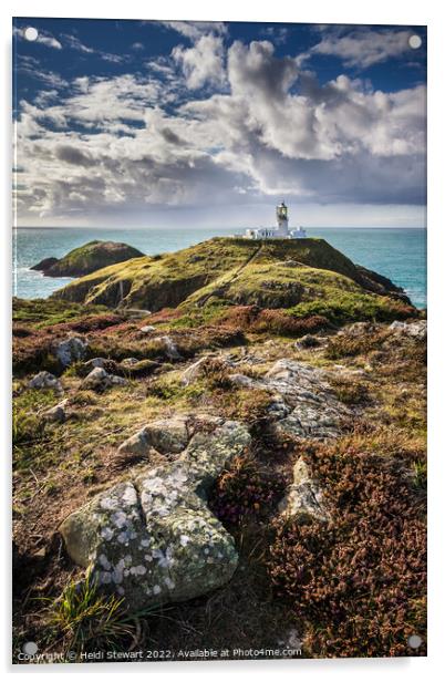 Strumble Head Lighthouse, Pembrokeshire, Wales UK Acrylic by Heidi Stewart