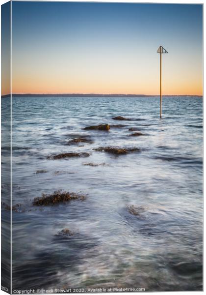 Smooth Waters, Isle of Wight Canvas Print by Heidi Stewart