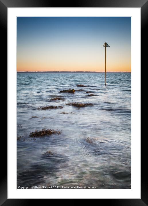 Smooth Waters, Isle of Wight Framed Mounted Print by Heidi Stewart