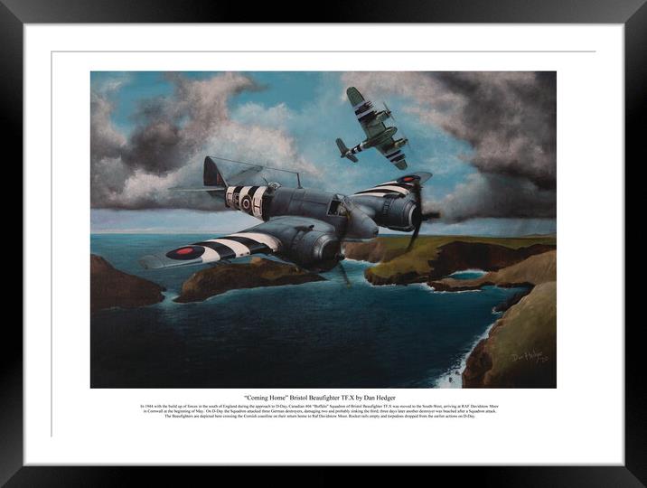 Coming Home -  Bristol Beaufighter TF.X Framed Mounted Print by Aviator Art Studio