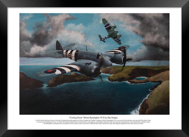 Coming Home -  Bristol Beaufighter TF.X Framed Print by Aviator Art Studio