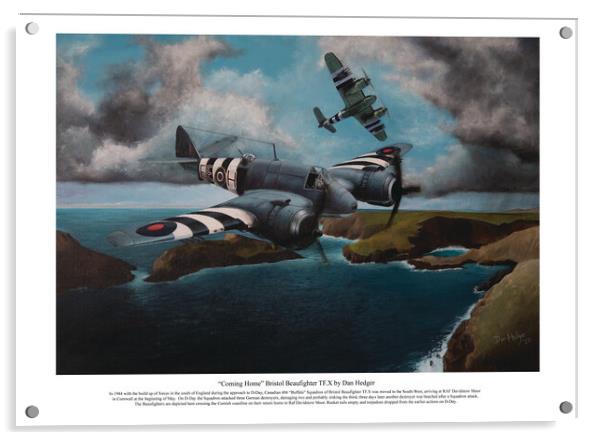 Coming Home -  Bristol Beaufighter TF.X Acrylic by Aviator Art Studio