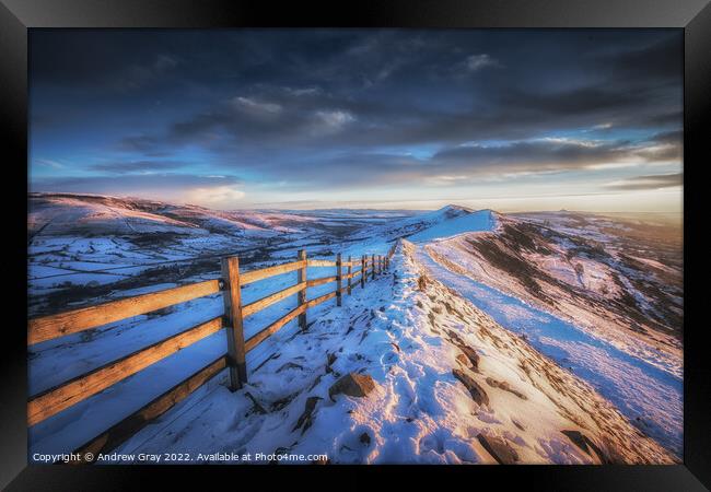 Great Ridge Peak District Framed Print by Andy Gray