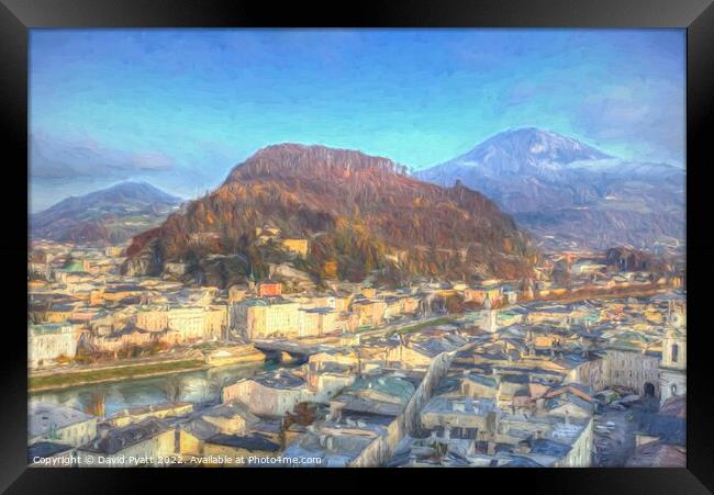 Salzburg City Art    Framed Print by David Pyatt