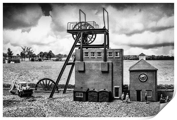 A Busy Day at Smallville Colliery Print by Steve Purnell