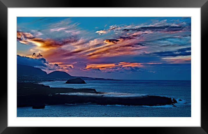 Tenerife Sunset Framed Mounted Print by Geoff Storey