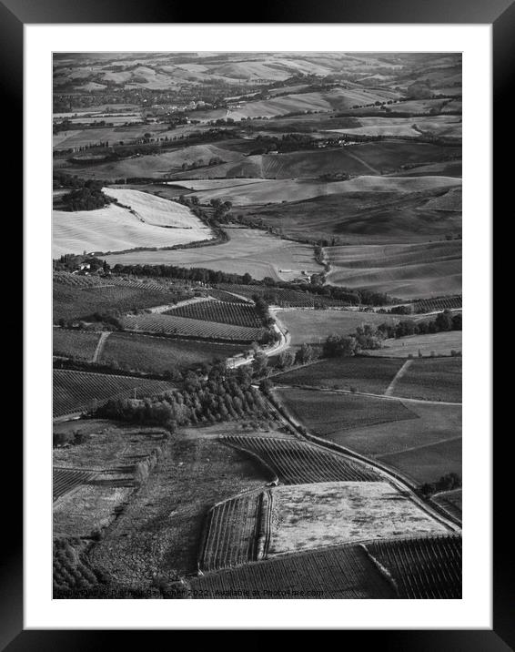 Crete Senesi Landscape near Montalcino Framed Mounted Print by Dietmar Rauscher