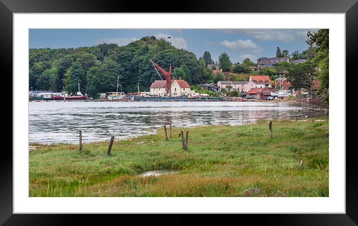Tranquil Pin Mill Harbour Framed Mounted Print by Kevin Snelling