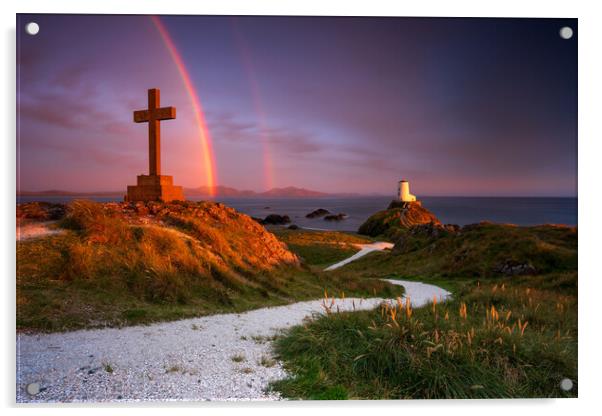 Twr Mawr Lighthouse Lighthouse in Wales Acrylic by J.Tom L.Photography