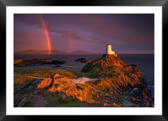 Tŵr Mawr lighthouse, on Ynys Llanddwyn on Anglesey, Wales Framed Mounted Print by J.Tom L.Photography