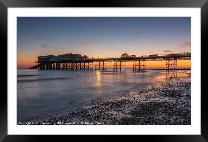 Cromer Pier sunrise Framed Mounted Print by andrew loveday