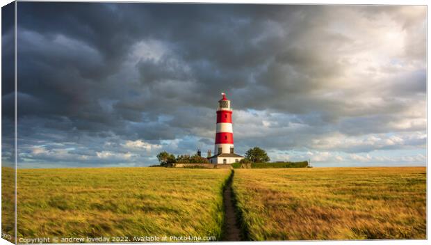 storm clouds at Happisburgh Canvas Print by andrew loveday