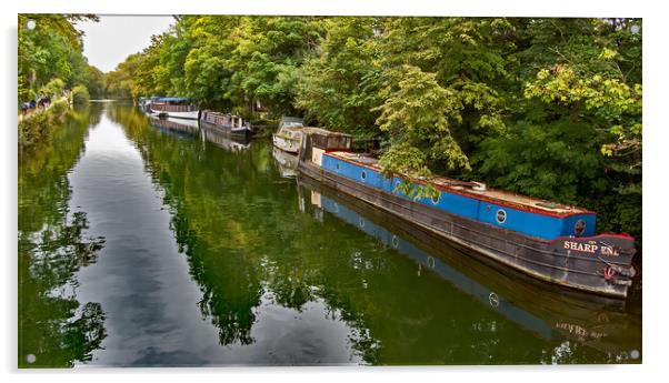Thames Path near Oxford Acrylic by Joyce Storey