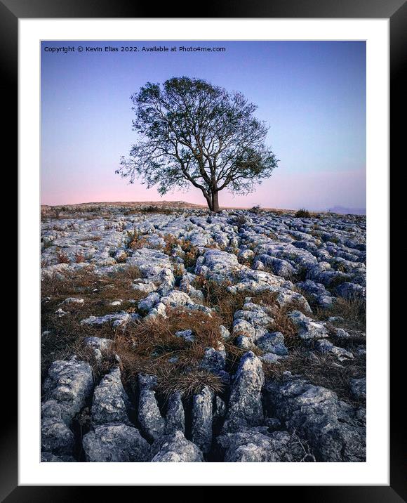 Solitary Sentinel of Malham Framed Mounted Print by Kevin Elias