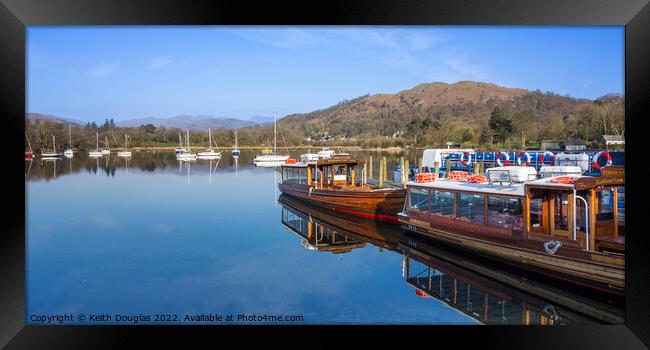 Boats at Ambleside Framed Print by Keith Douglas