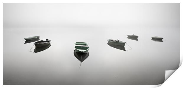 Six Boats Print by Andreas Vitting