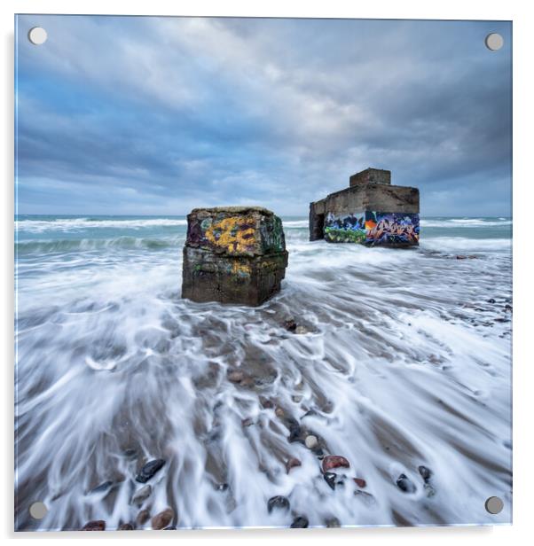 Stormy Sea Acrylic by Andreas Vitting