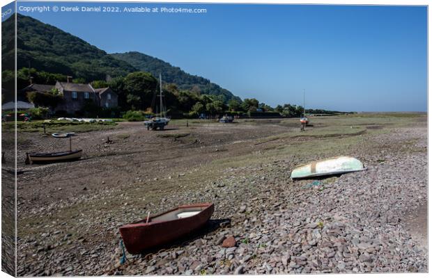 Porlock Weir Canvas Print by Derek Daniel