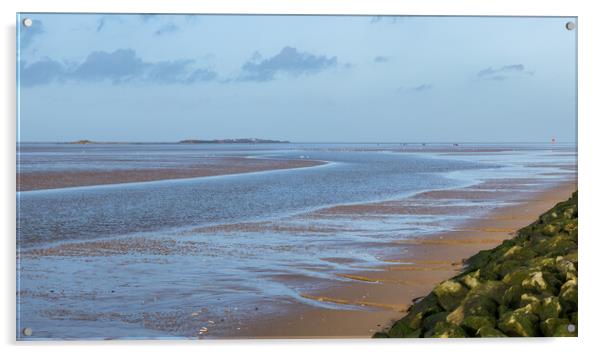 Dee Estuary panorama Acrylic by Jason Wells