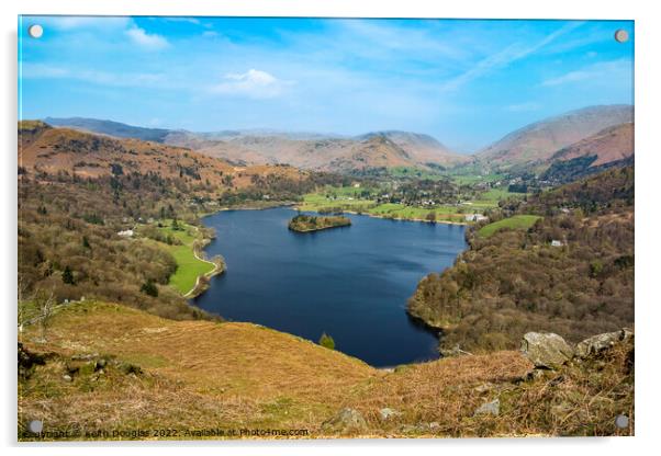 Grasmere from Loughrigg Fell Acrylic by Keith Douglas