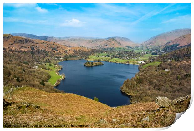 Grasmere from Loughrigg Fell Print by Keith Douglas