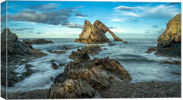 Bow Fiddle Rock and blue sky  Canvas Print by Anthony McGeever