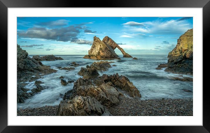 Bow Fiddle Rock and blue sky  Framed Mounted Print by Anthony McGeever