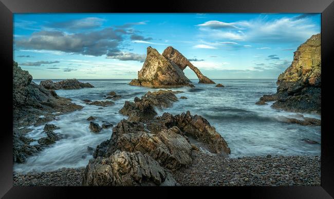 Bow Fiddle Rock and blue sky  Framed Print by Anthony McGeever