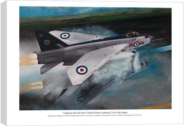 “Lightning After the Storm” English Electric Light Canvas Print by Aviator Art Studio